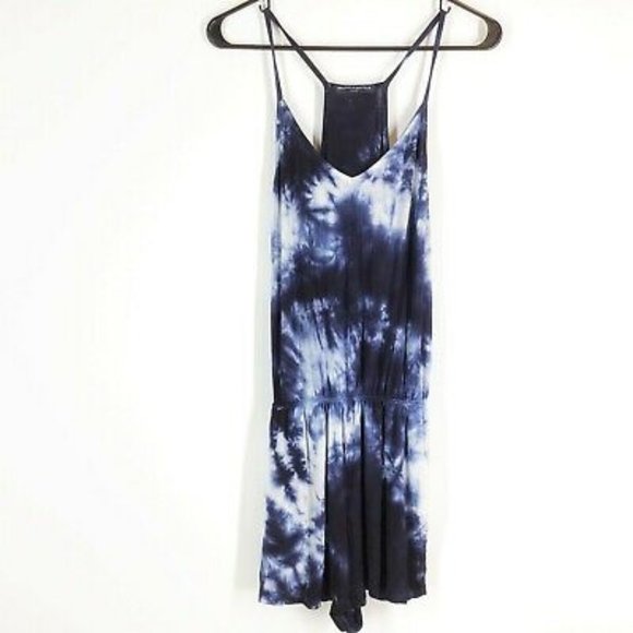 BRANDY MELVILLE Blue Tie Dyed Joyce Romper O/S NEW - Picture 4 of 4